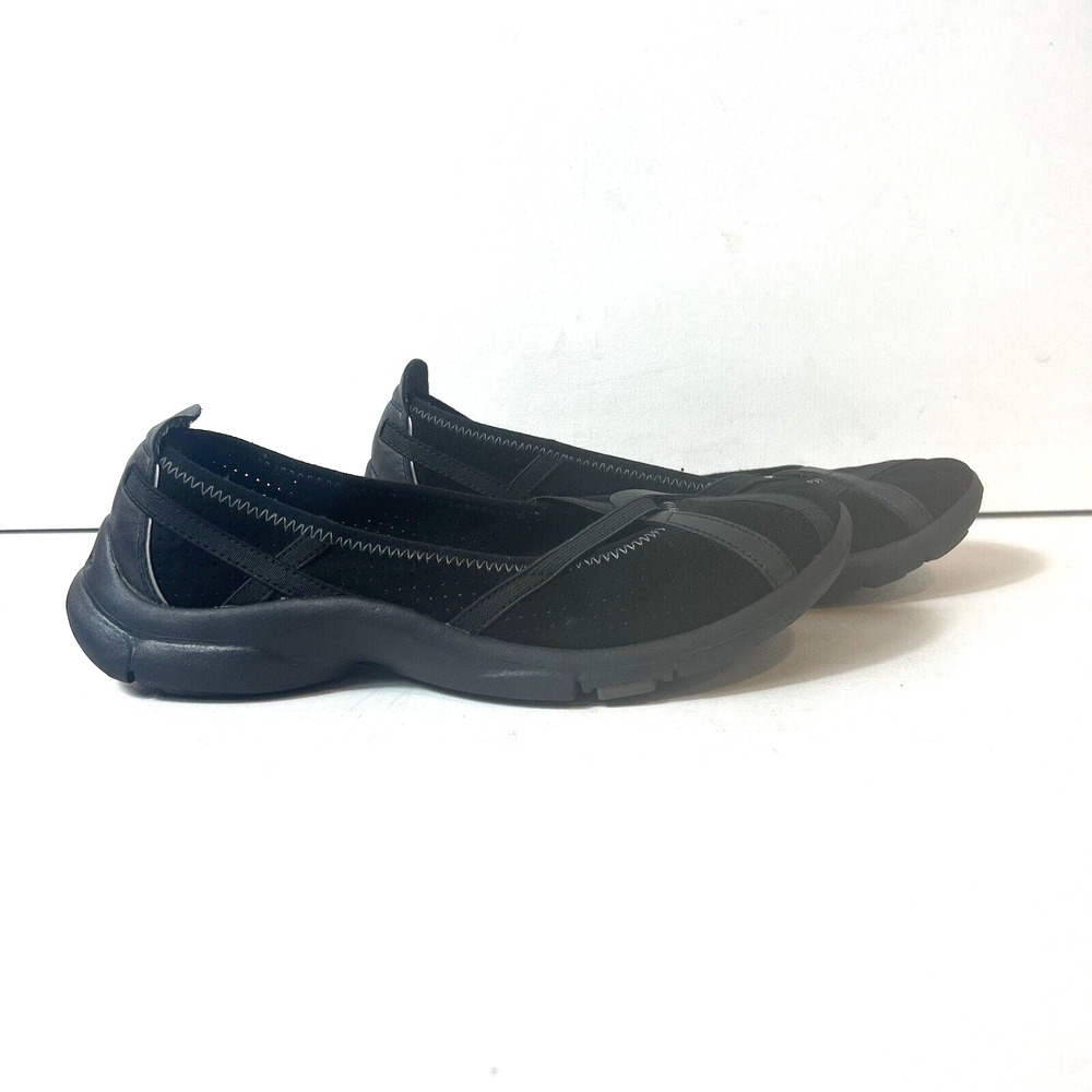 Privo by Clarks Women 5.5M Comfort Casual Black Stretch Fabric Slip On Flat Shoe - Picture 3 of 10